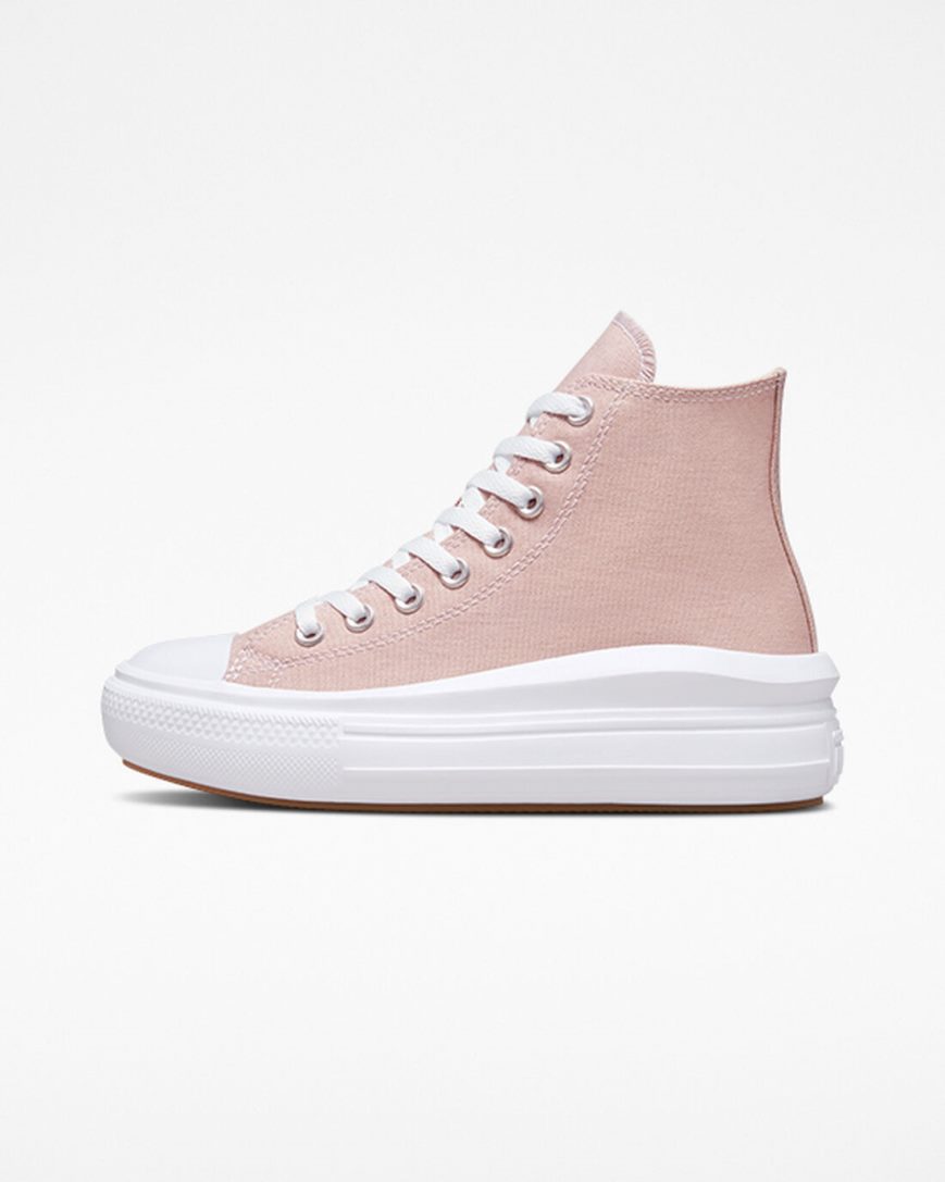 Zapatos Plataforma Converse Chuck Taylor All Star Move Seasonal Color Altas Mujer Gris Blancas | PE LEW5P7